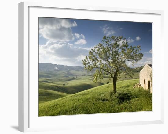 Pergusa, Nr. Enna, Sicily, Italy-Walter Bibikow-Framed Photographic Print