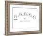 "Perhaps we're overthinking the situation." - New Yorker Cartoon-Charles Barsotti-Framed Premium Giclee Print