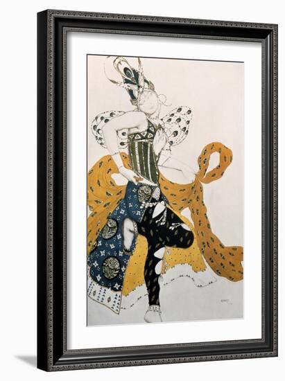 Peri (Natasha Trouhanov), Costume Design for La Peri, 1911-Leon Bakst-Framed Giclee Print