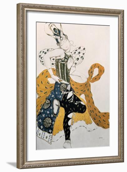 Peri (Natasha Trouhanov), Costume Design for La Peri, 1911-Leon Bakst-Framed Giclee Print