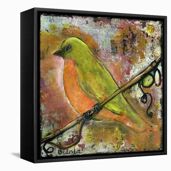 Peridot Bird-Blenda Tyvoll-Framed Premier Image Canvas