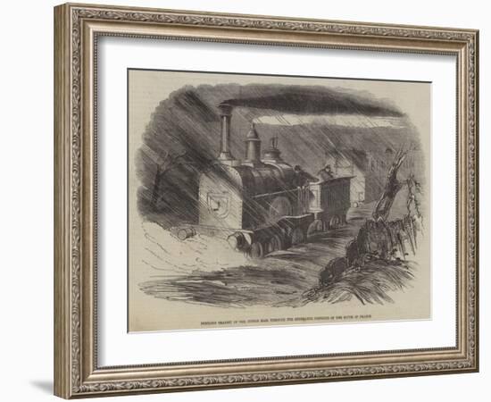 Perilous Transit of the Indian Mail Through the Inundated Districts of the South of France-null-Framed Giclee Print