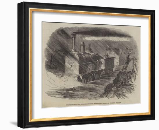 Perilous Transit of the Indian Mail Through the Inundated Districts of the South of France-null-Framed Giclee Print