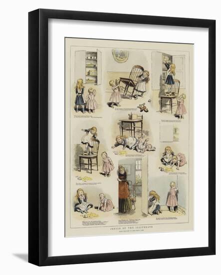Perils of the Illiterate-Adrien Emmanuel Marie-Framed Giclee Print