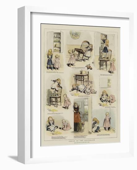 Perils of the Illiterate-Adrien Emmanuel Marie-Framed Giclee Print