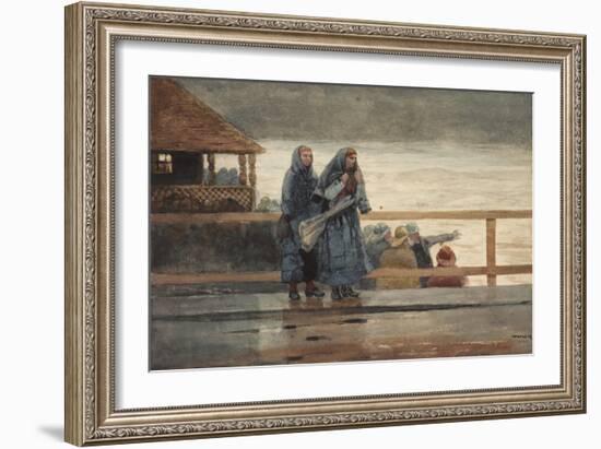 Perils of the Sea, 1881 (W/C over Graphite on Paper)-Winslow Homer-Framed Giclee Print