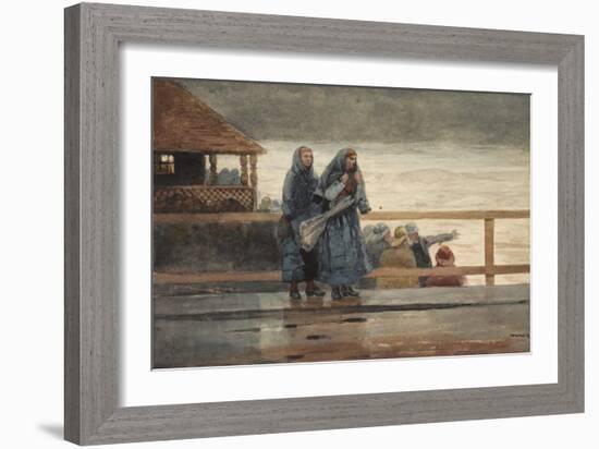 Perils of the Sea, 1881 (W/C over Graphite on Paper)-Winslow Homer-Framed Giclee Print