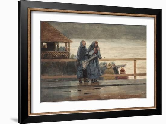 Perils of the Sea, 1881 (W/C over Graphite on Paper)-Winslow Homer-Framed Giclee Print