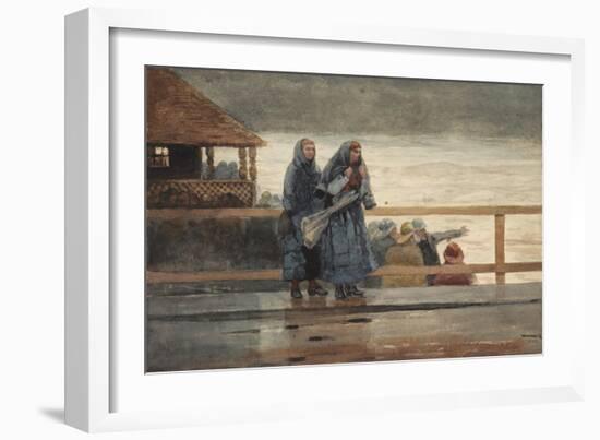 Perils of the Sea, 1881 (W/C over Graphite on Paper)-Winslow Homer-Framed Giclee Print