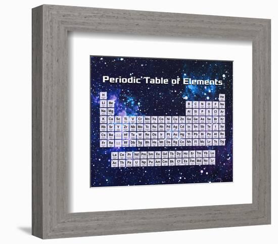 Periodic Table Of Elements Space Theme-Color Me Happy-Framed Art Print