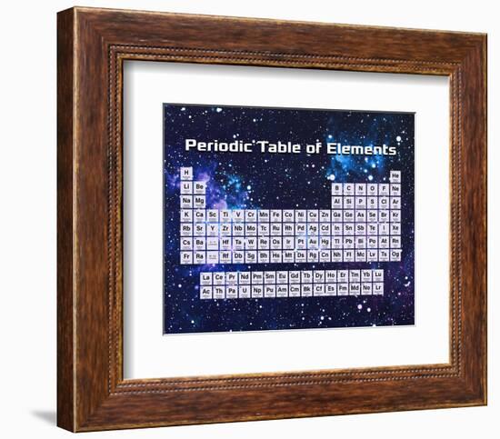 Periodic Table Of Elements Space Theme-Color Me Happy-Framed Art Print