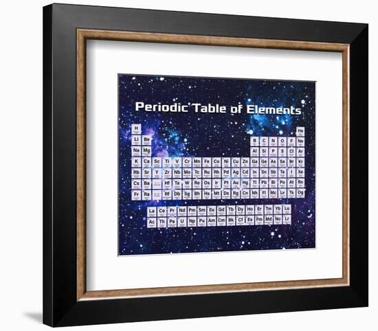 Periodic Table Of Elements Space Theme-Color Me Happy-Framed Art Print