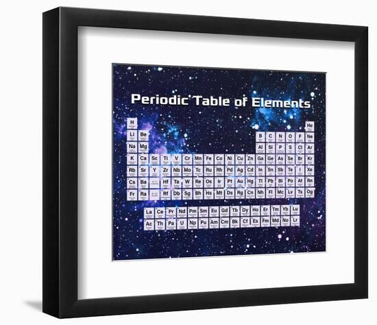 Periodic Table Of Elements Space Theme-Color Me Happy-Framed Art Print