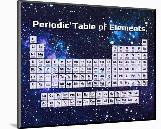 Periodic Table Of Elements Space Theme-Color Me Happy-Mounted Art Print