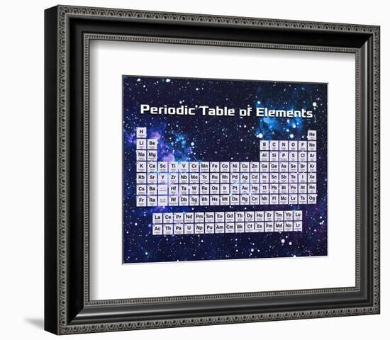 Periodic Table Of Elements Space Theme-Color Me Happy-Framed Art Print