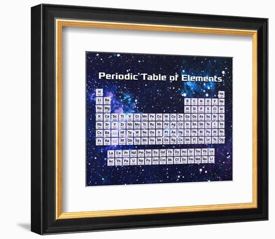 Periodic Table Of Elements Space Theme-Color Me Happy-Framed Art Print