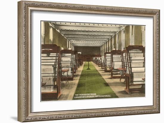 Periodical Room, Library of Congress, Washington D.C.-null-Framed Art Print