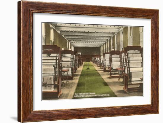 Periodical Room, Library of Congress, Washington D.C.-null-Framed Art Print