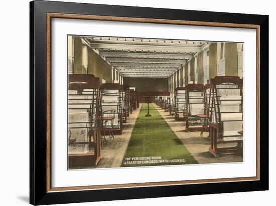 Periodical Room, Library of Congress, Washington D.C.-null-Framed Art Print