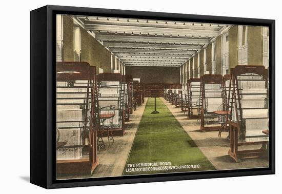 Periodical Room, Library of Congress, Washington D.C.-null-Framed Stretched Canvas