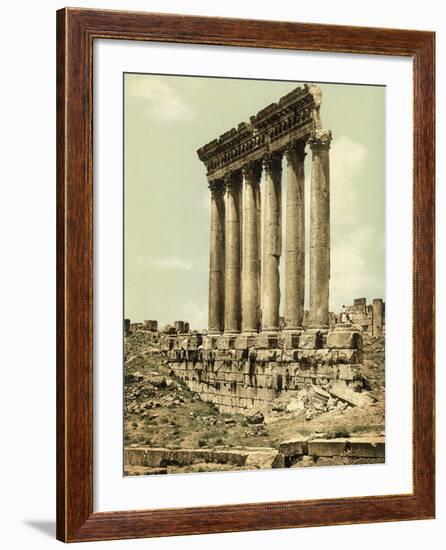 Peristyle of the Temple of Jupiter, Baalbek, C.1880-1900-null-Framed Photographic Print