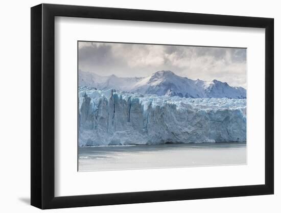 Perito Moreno glacier and mountain peak under a moody sky, Los Glaciares National Park, Argentina-francesco vaninetti-Framed Photographic Print