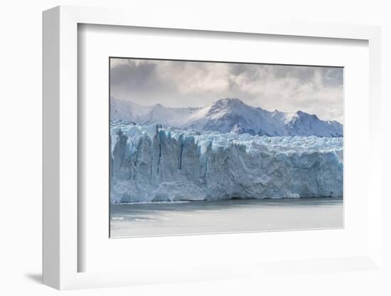 Perito Moreno glacier and mountain peak under a moody sky, Los Glaciares National Park, Argentina-francesco vaninetti-Framed Photographic Print