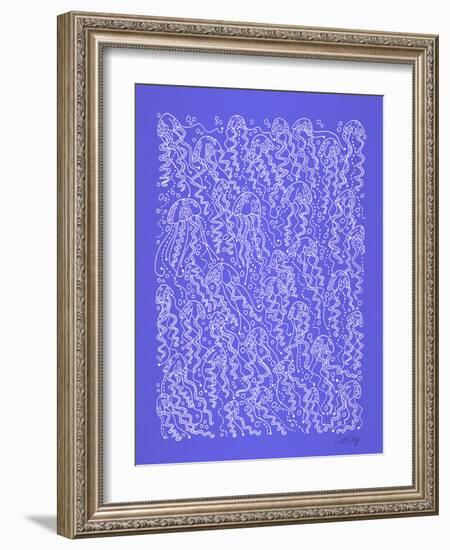 Periwinkle Jellyfish-Cat Coquillette-Framed Giclee Print