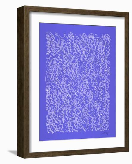 Periwinkle Jellyfish-Cat Coquillette-Framed Giclee Print