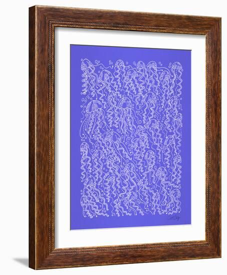 Periwinkle Jellyfish-Cat Coquillette-Framed Giclee Print