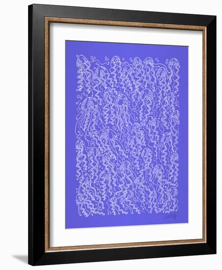 Periwinkle Jellyfish-Cat Coquillette-Framed Giclee Print