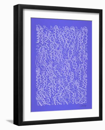 Periwinkle Jellyfish-Cat Coquillette-Framed Giclee Print