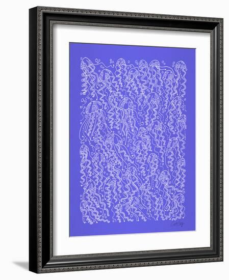 Periwinkle Jellyfish-Cat Coquillette-Framed Giclee Print