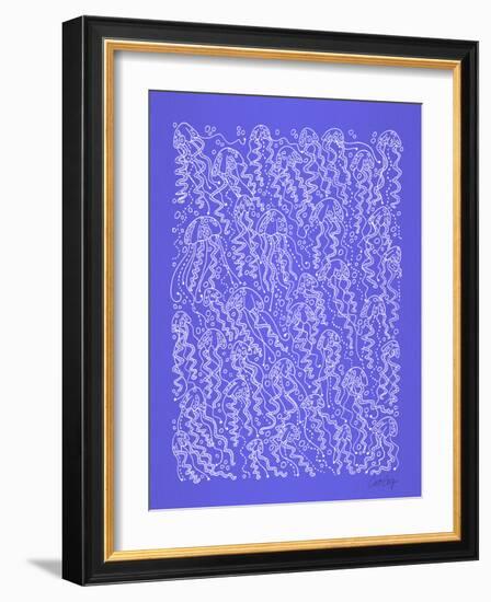 Periwinkle Jellyfish-Cat Coquillette-Framed Giclee Print