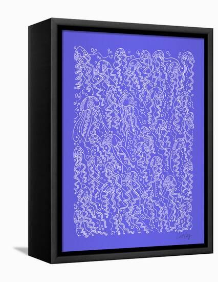 Periwinkle Jellyfish-Cat Coquillette-Framed Premier Image Canvas