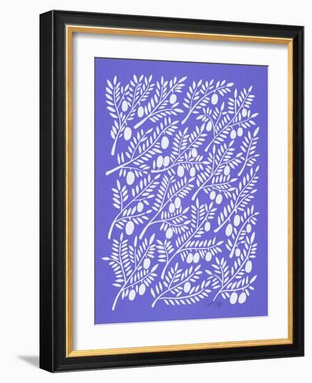 Periwinkle Olive Branches-Cat Coquillette-Framed Giclee Print