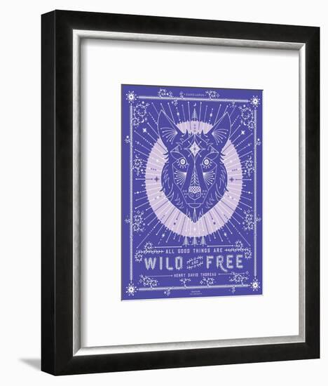 Periwinkle Wolf-Cat Coquillette-Framed Art Print