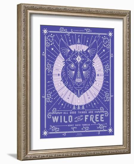 Periwinkle Wolf-Cat Coquillette-Framed Art Print