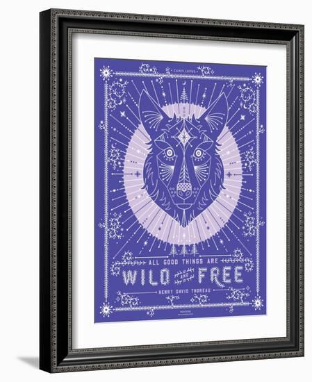 Periwinkle Wolf-Cat Coquillette-Framed Art Print