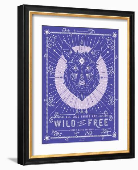 Periwinkle Wolf-Cat Coquillette-Framed Art Print