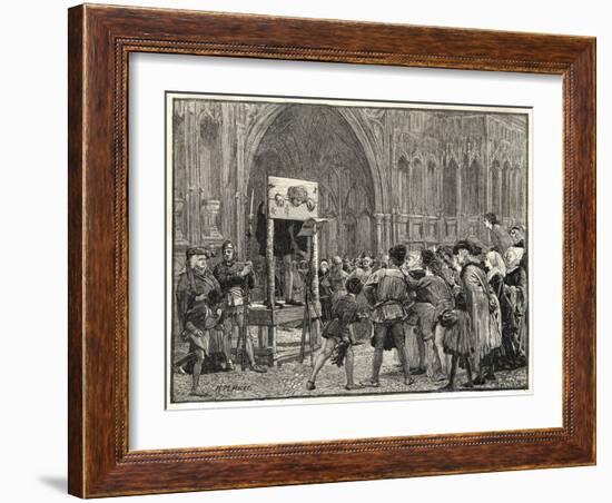 Perkin Warbeck Claimant to the English Crown is Placed in the Pillory on the Orders of Henry VII-H.m. Paget-Framed Art Print