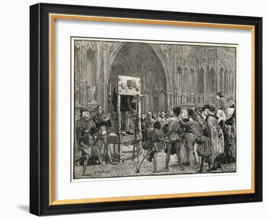 Perkin Warbeck Claimant to the English Crown is Placed in the Pillory on the Orders of Henry VII-H.m. Paget-Framed Art Print