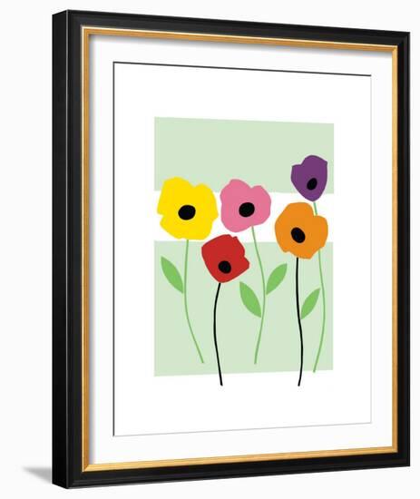 Perky Poppies-Muriel Verger-Framed Giclee Print