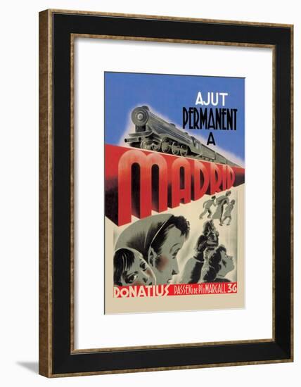 Permanent Route to Madrid-null-Framed Art Print