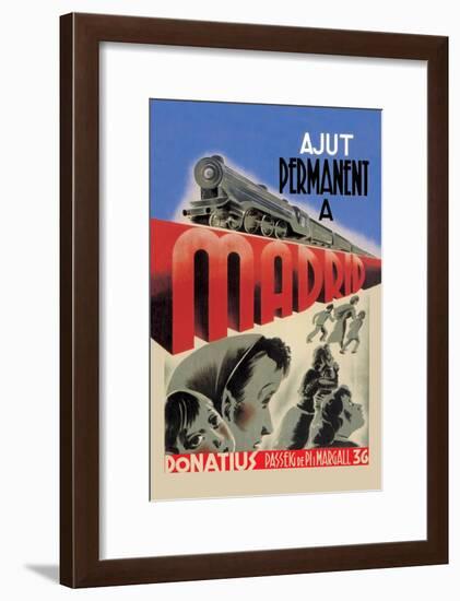 Permanent Route to Madrid-null-Framed Art Print