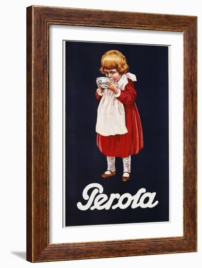 Perola Hot Chocolate Advertisement Poster-null-Framed Premium Giclee Print