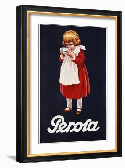 Perola Hot Chocolate Advertisement Poster-null-Framed Premium Giclee Print