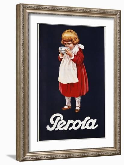 Perola Hot Chocolate Advertisement Poster-null-Framed Giclee Print