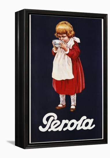 Perola Hot Chocolate Advertisement Poster-null-Framed Premier Image Canvas