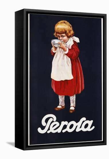 Perola Hot Chocolate Advertisement Poster-null-Framed Premier Image Canvas